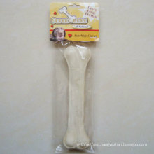 Dog Chews 8.5" White Bleached Pressed Bone Pet Food